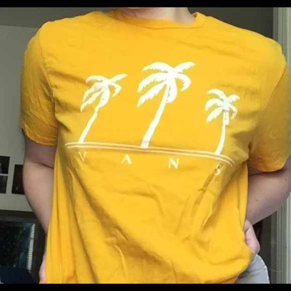 Vans Tops Yellow Beachpalm Tree Tshirt Poshmark